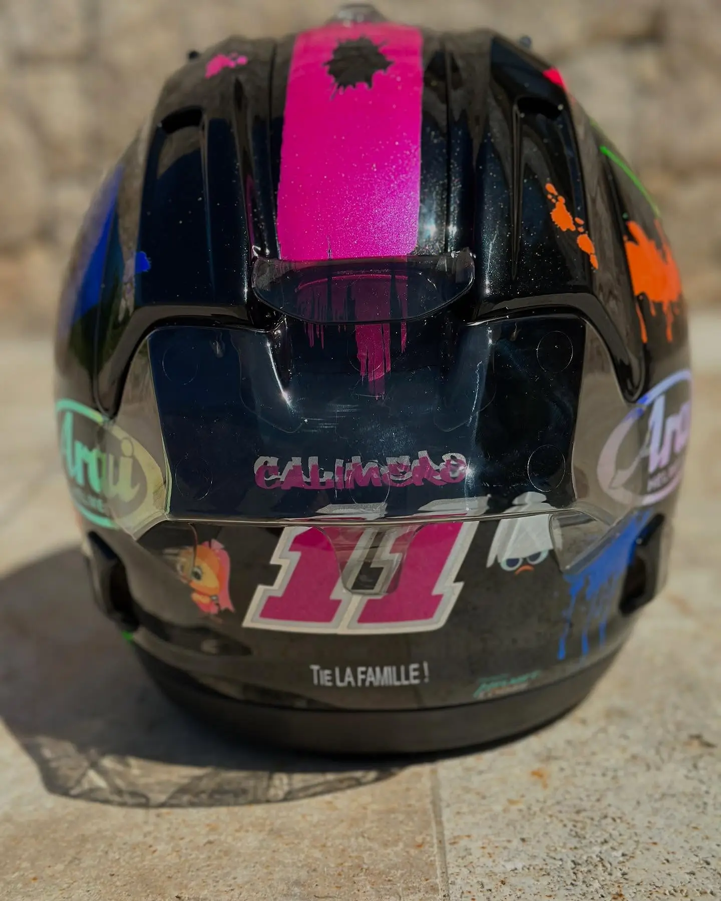 Vue arrière haute du casque Arai Color Splash